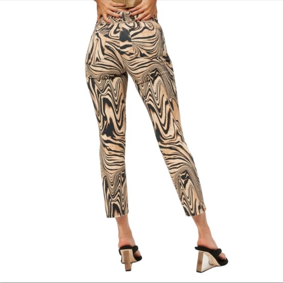 Good American Good Classic Natural Swirl Skinnyish Fit Hi-rise Jeans Size 00/24 - Picture 2 of 11